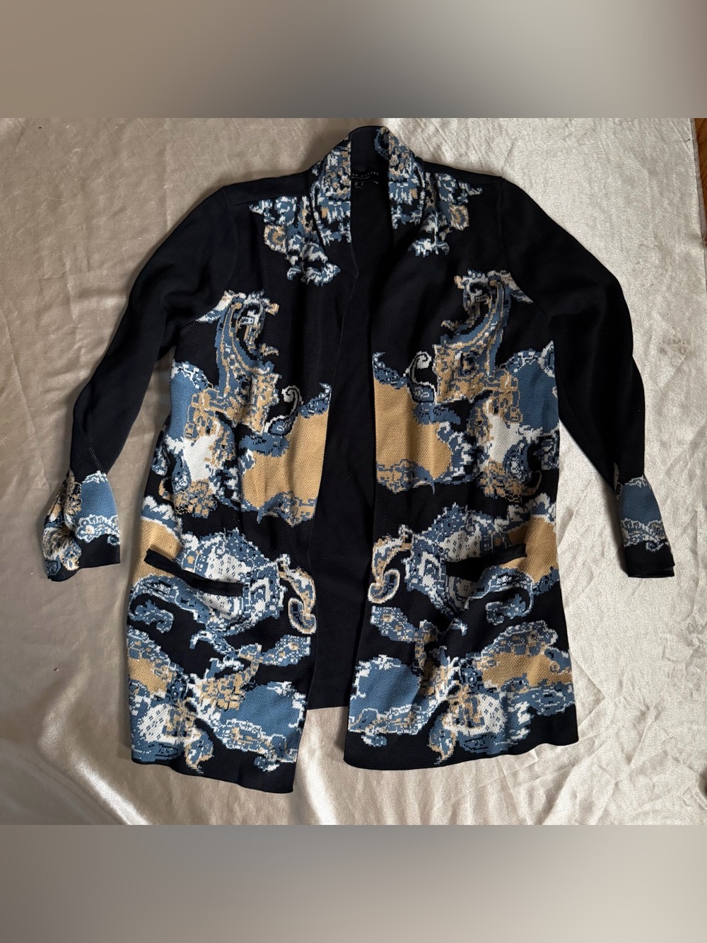Susan Graver Regular Jacquard Sweater Duster medium a625376